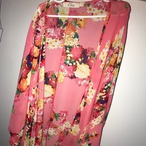 Pink Floral Kimono